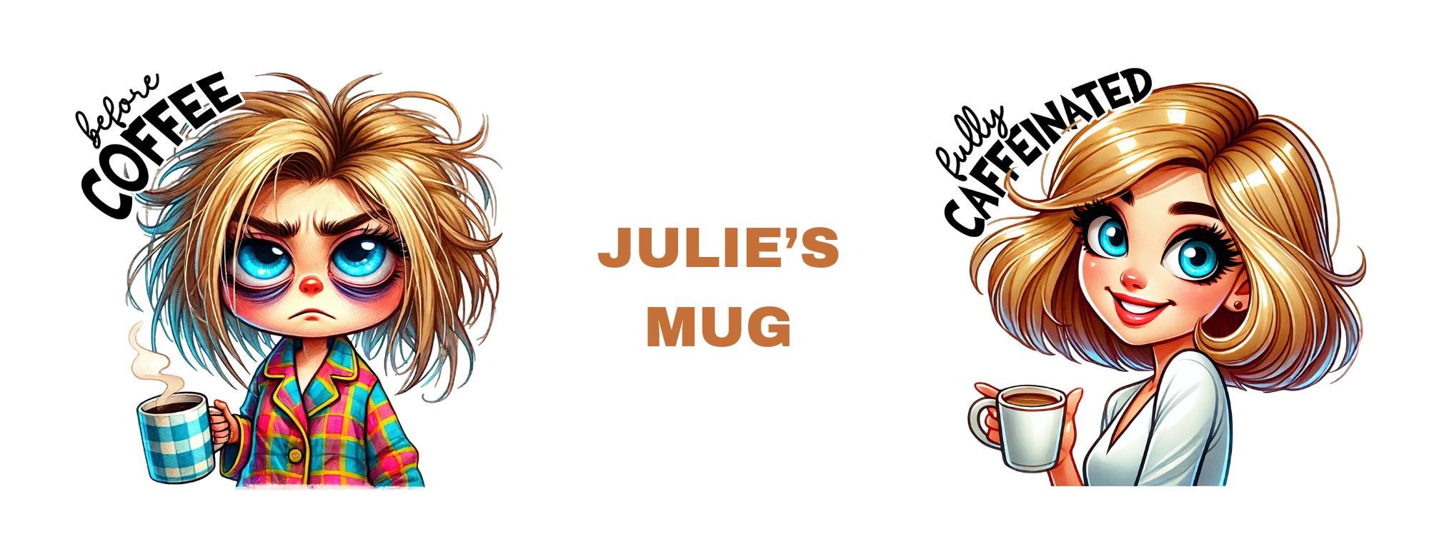 Sarcastic Coffee Mug: Before & After Coffee, Funny Novelty Gift