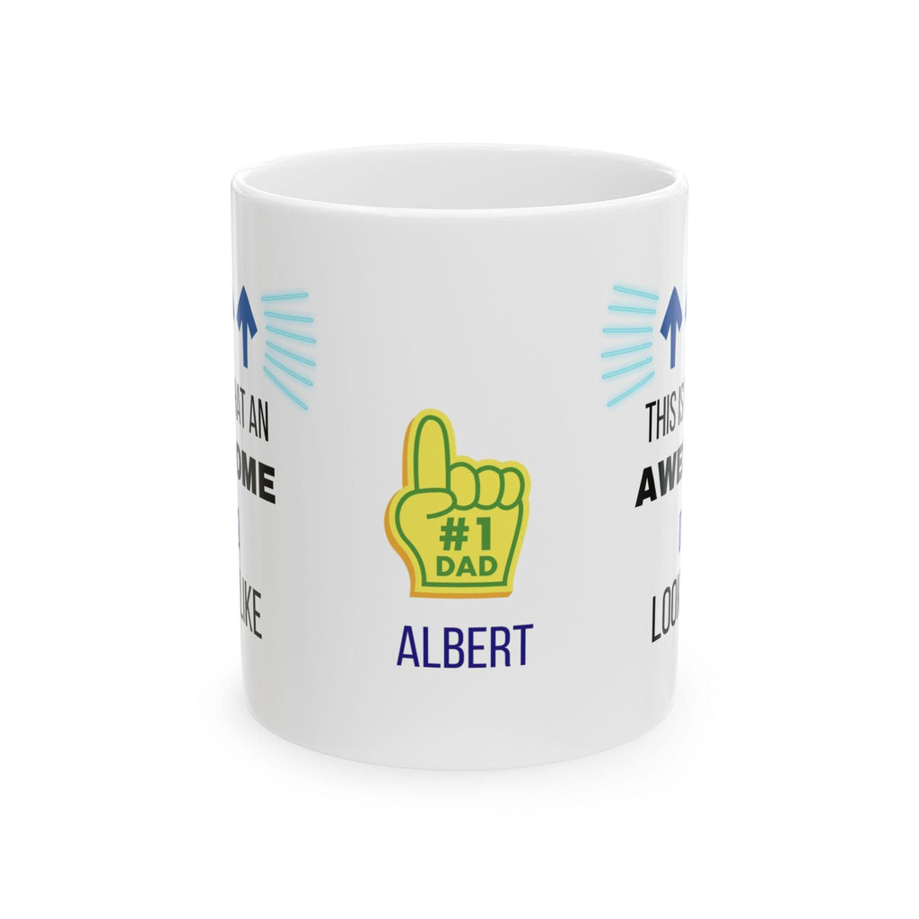 Awesome Dad Ceramic Coffee Mug, Personalized Gift