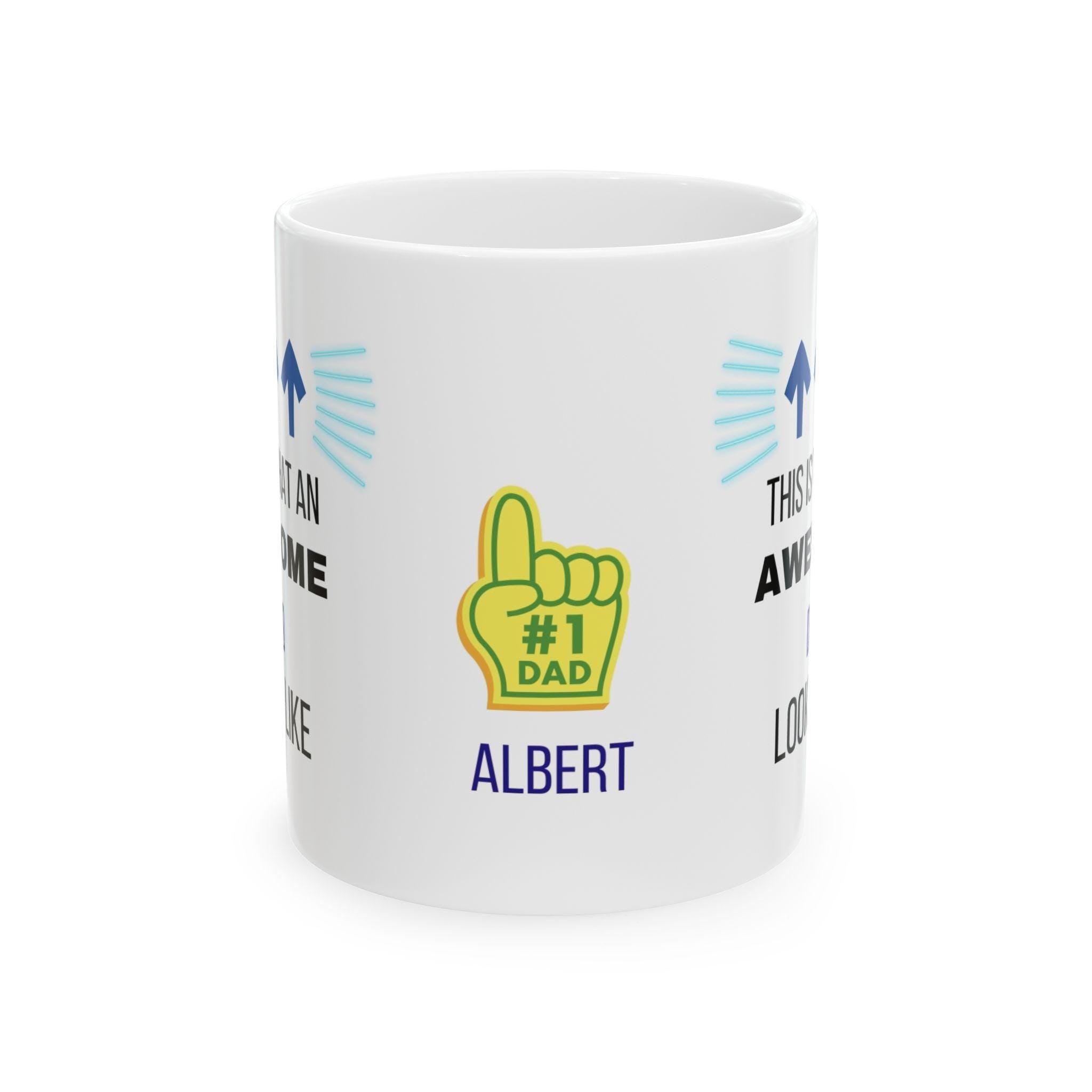 Awesome Dad Ceramic Coffee Mug, Personalized Gift