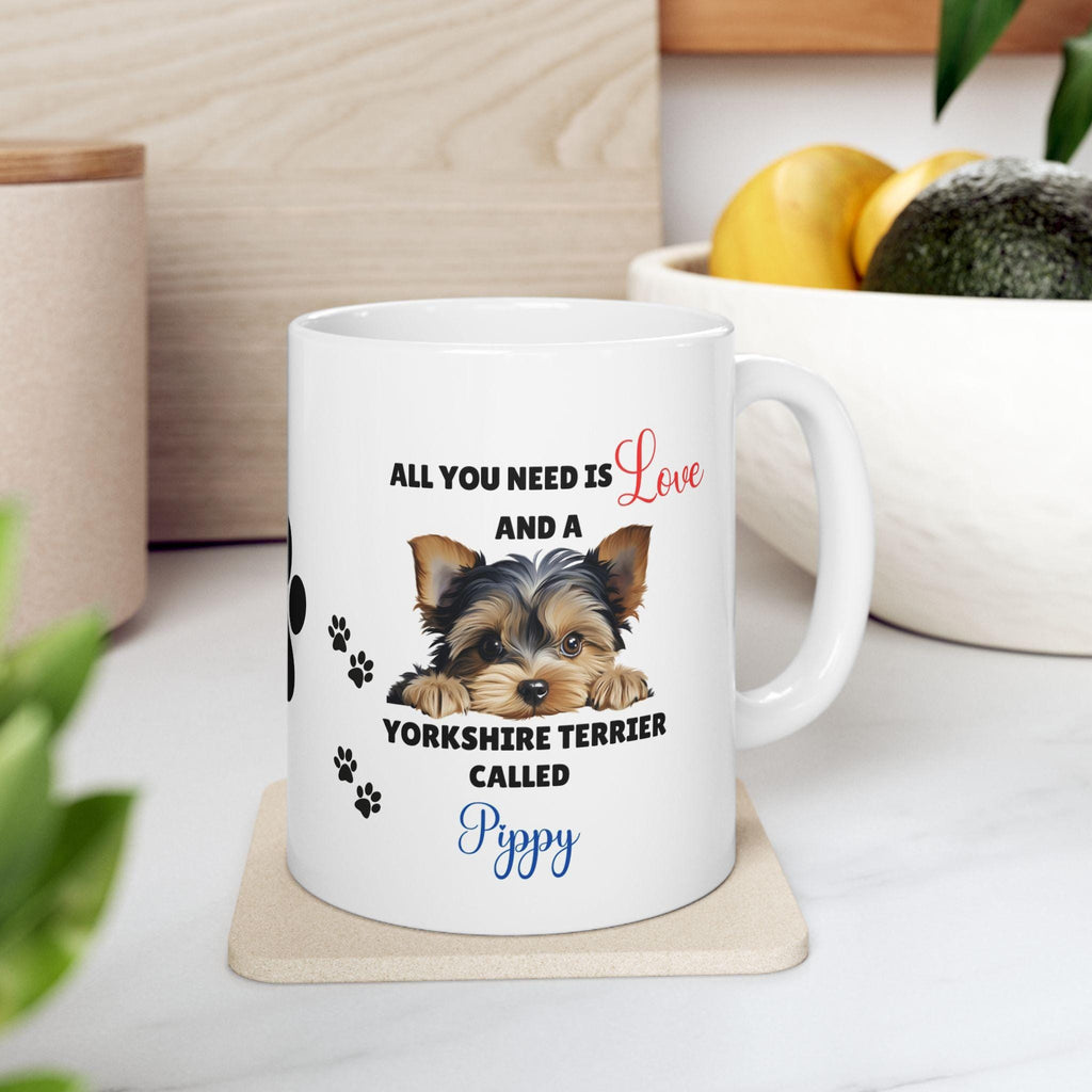 Personalised Yorkshire Terrier Mug: Dog Lover Gift