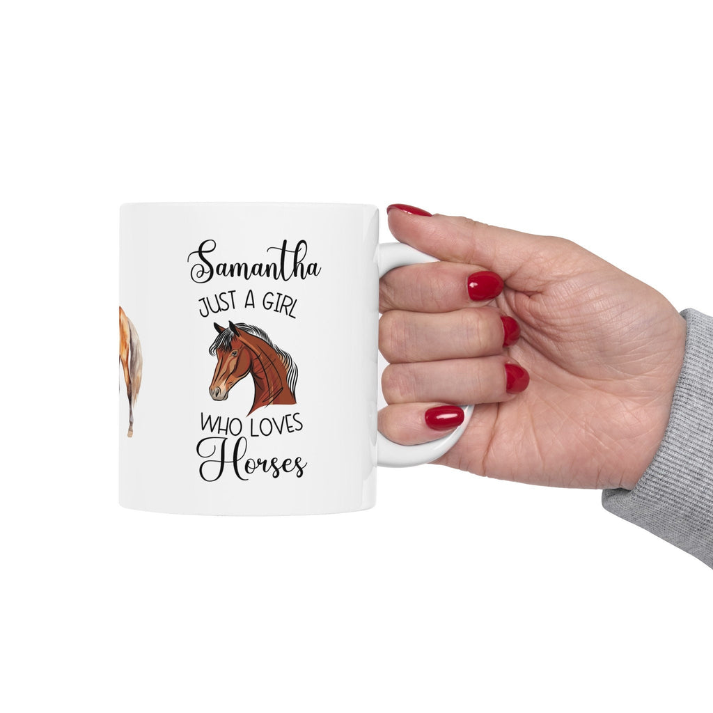 Personalised Horse Mug: Ceramic Coffee Cup, Horse Lover Gift