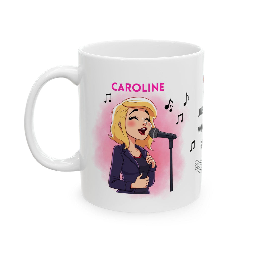 Just a girl who loves singing, personalised, singer, gift, 11oz mug