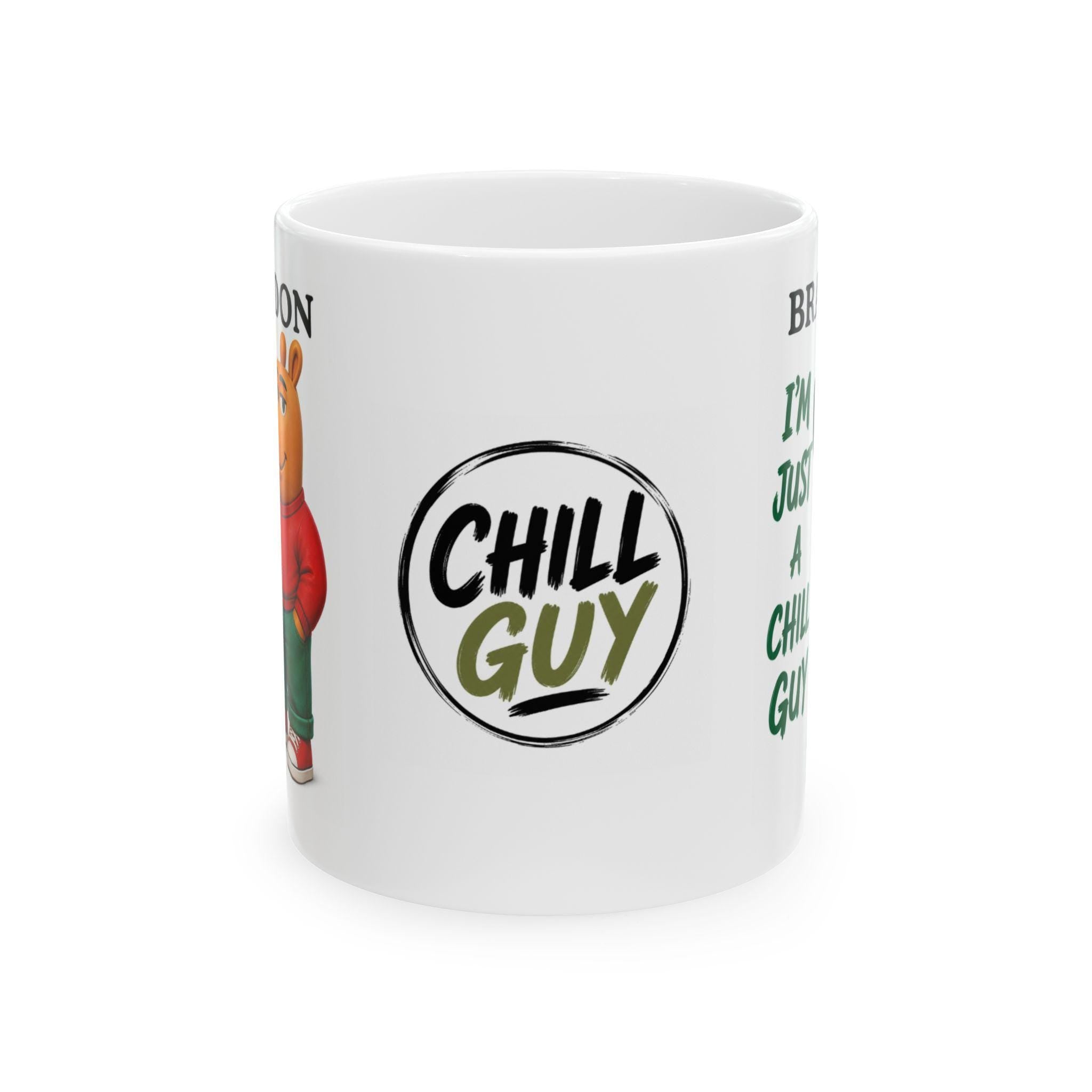 Personalised Chill Guy Mug, Funny Cartoon Gift, 11oz Ceramic