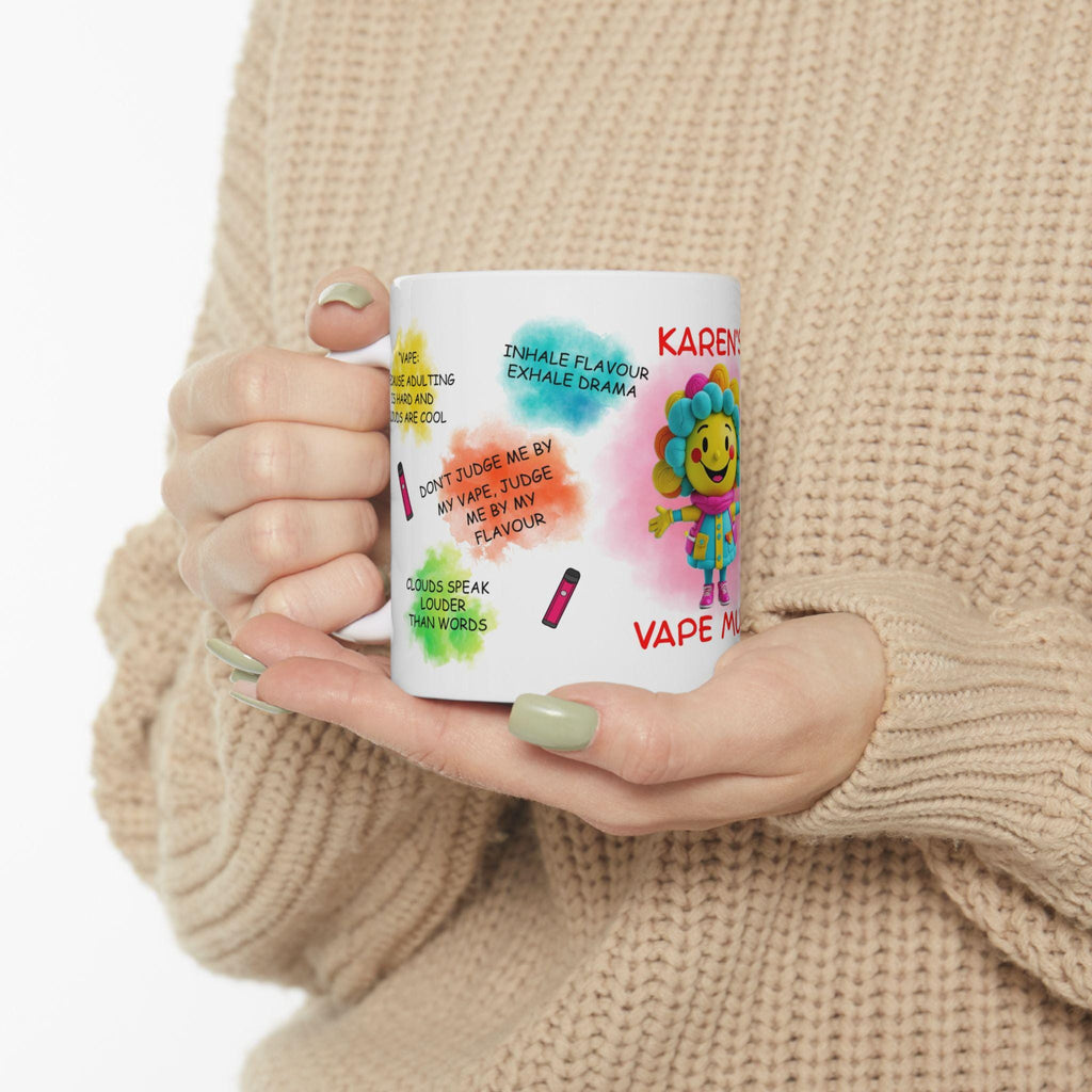 Personalised Funny vape quotes mug, gift, vapers, fun, humour, banter.