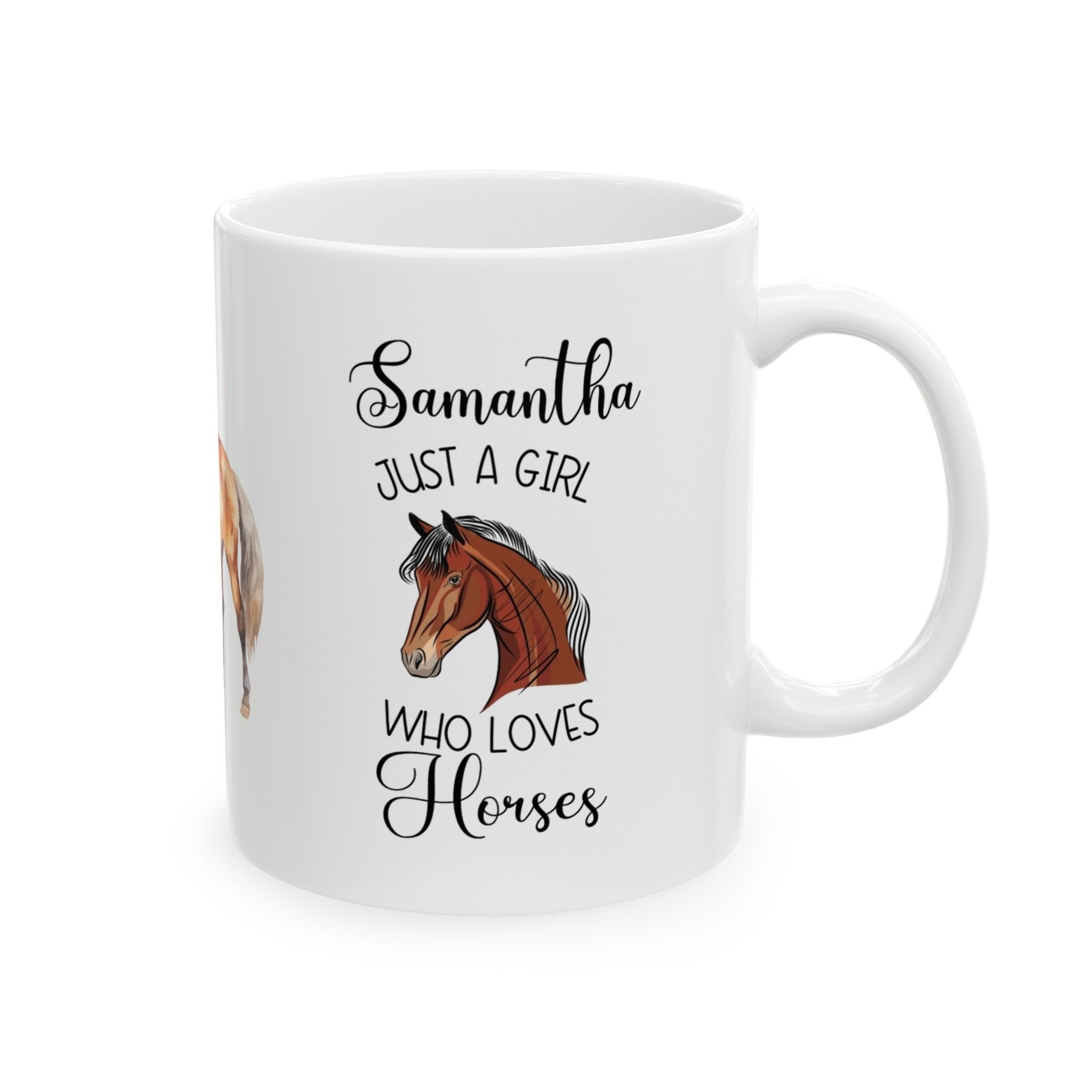 Personalised Horse Mug: Ceramic Coffee Cup, Horse Lover Gift