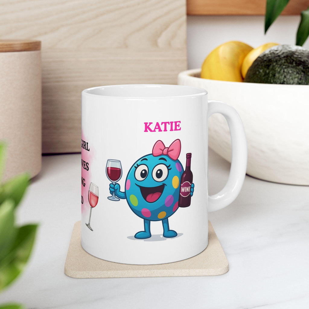 Just a girl who loves getting pissed, mug, personalised, funny.
