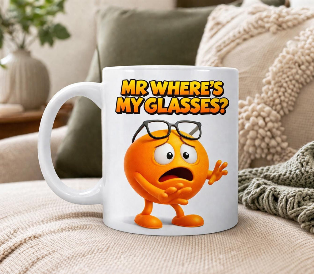 Personalised Mr. Where's My Glasses Mug, Novelty Coffee Cup