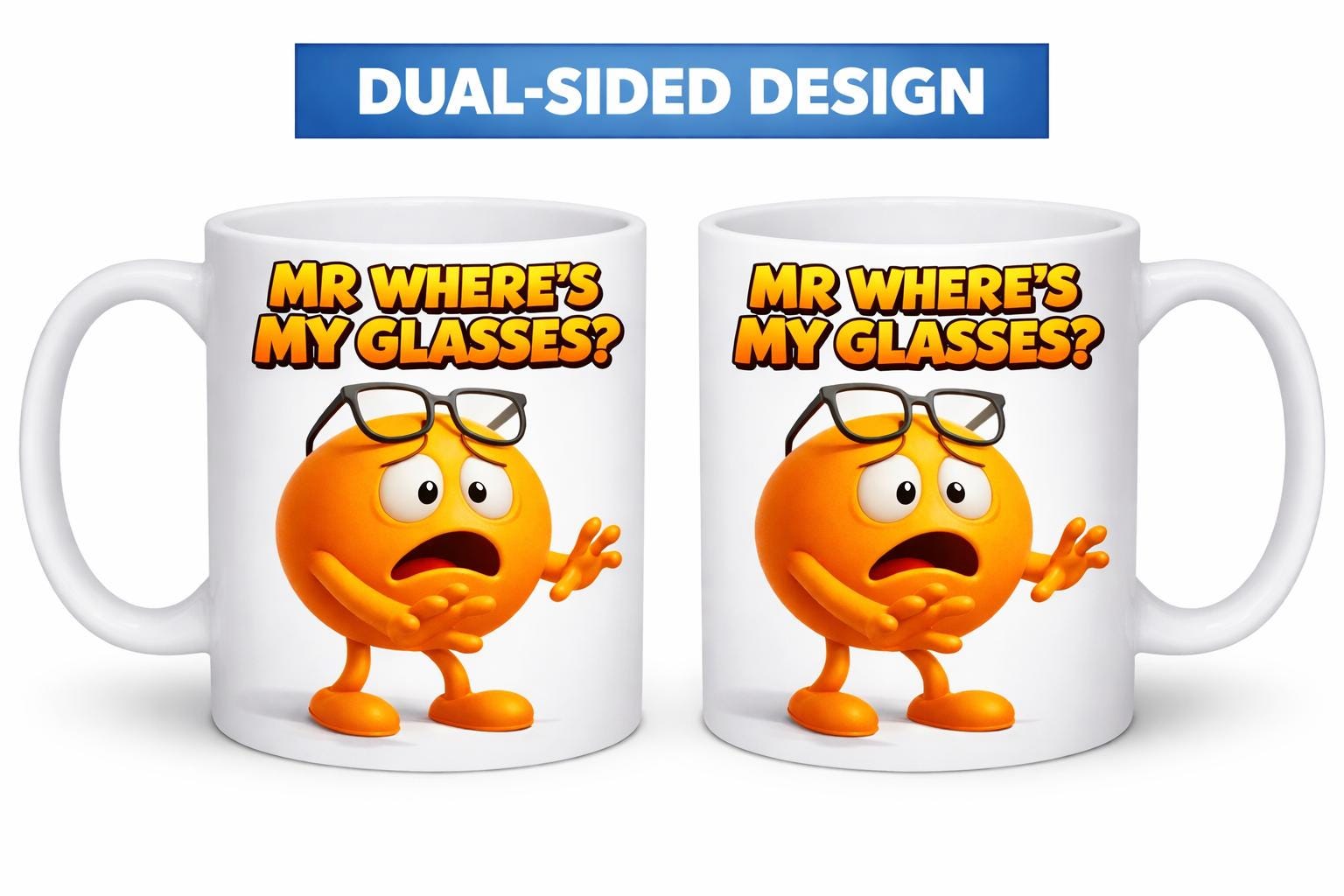 Personalised Mr. Where's My Glasses Mug, Novelty Coffee Cup
