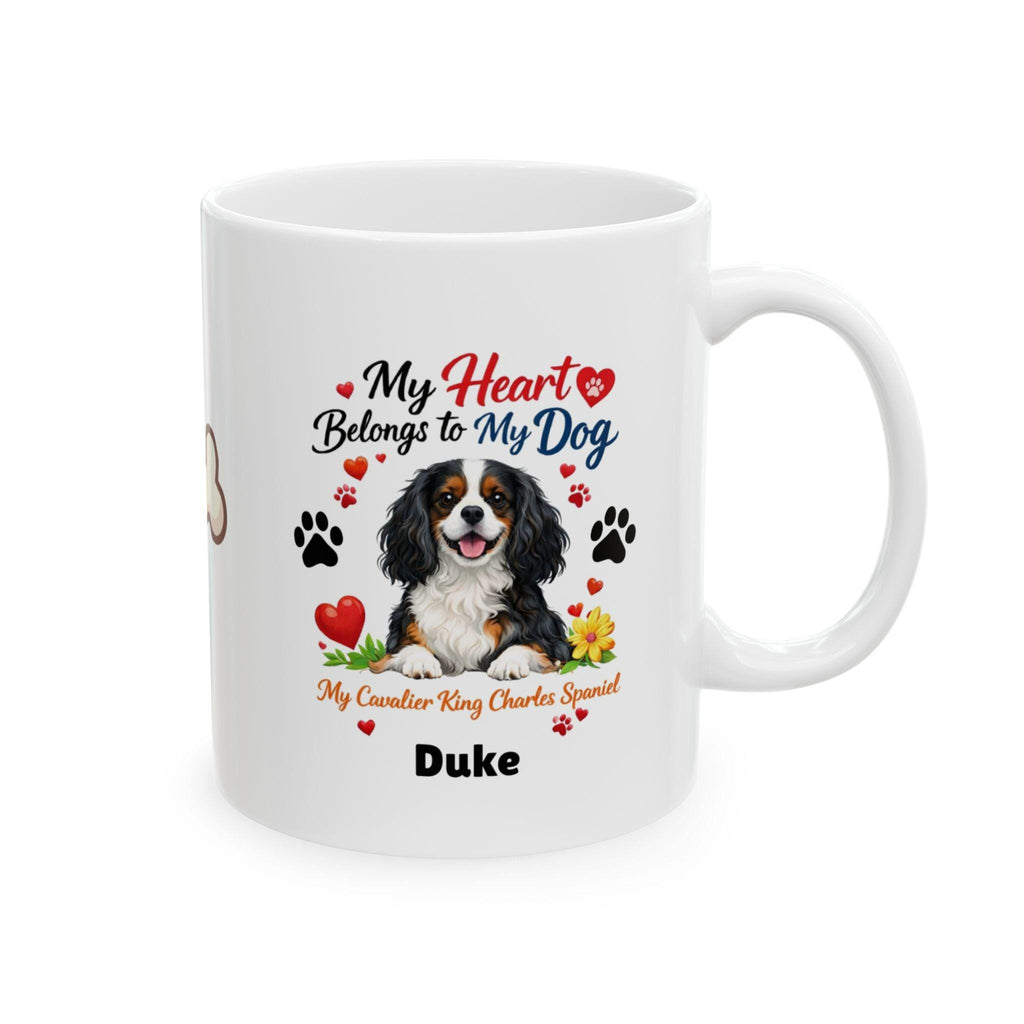Cavalier King Charles spaniel dog mug, personalised