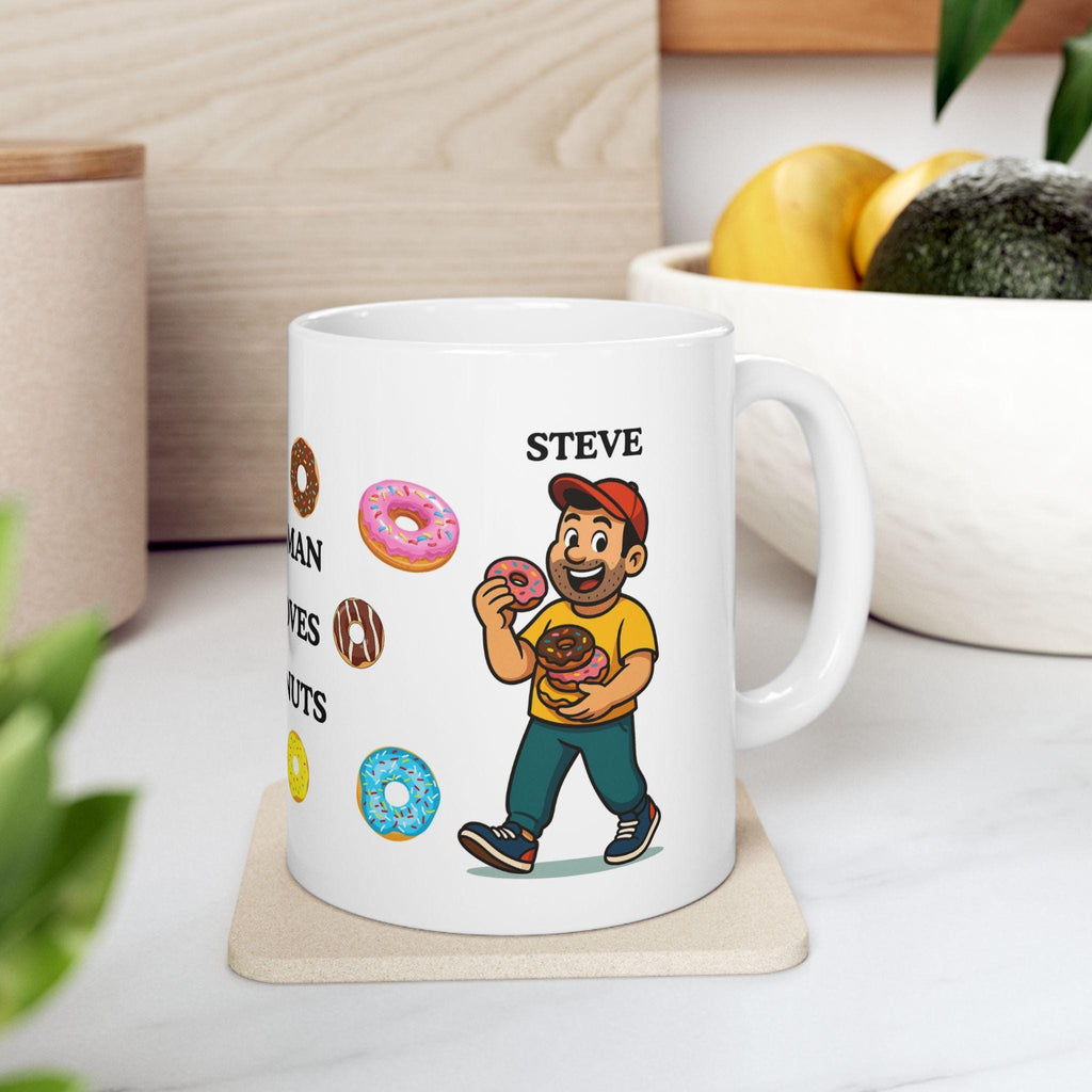 Personalised Doughnut Lover Mug, Fun Gift