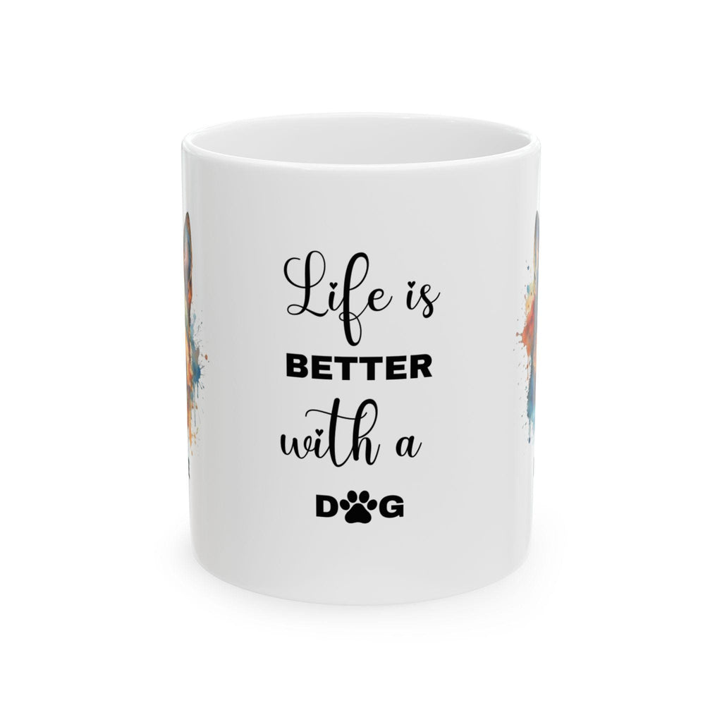 Personalised German Shepherd Mug: Watercolor Dog Lover Gift