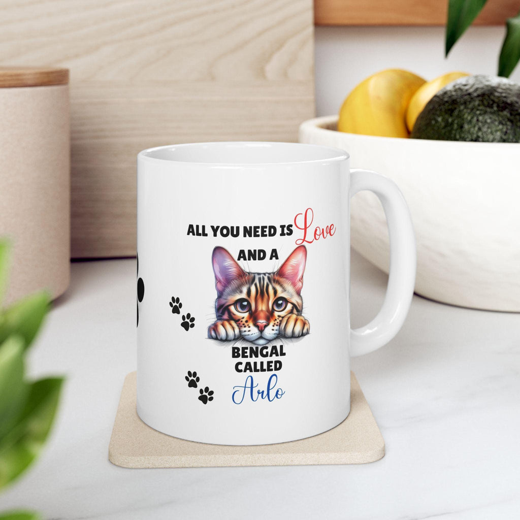 Personalised Bengal Cat Mug, Cat Lover Gift