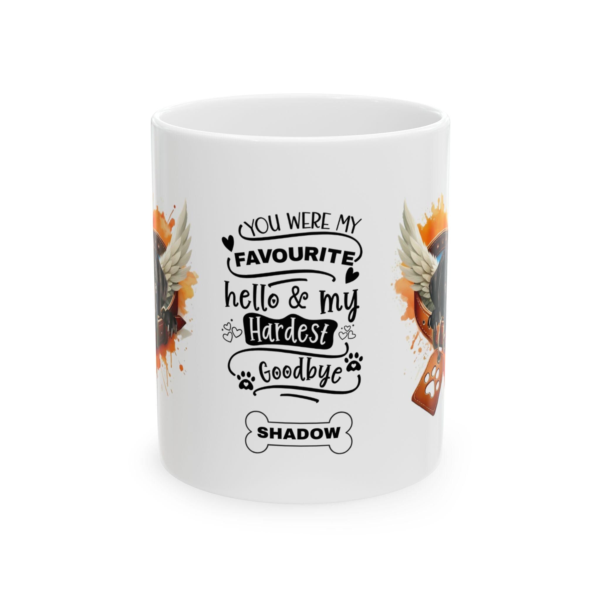 Personalised Labrador Memorial Mug: Rainbow Bridge Sympathy Gift