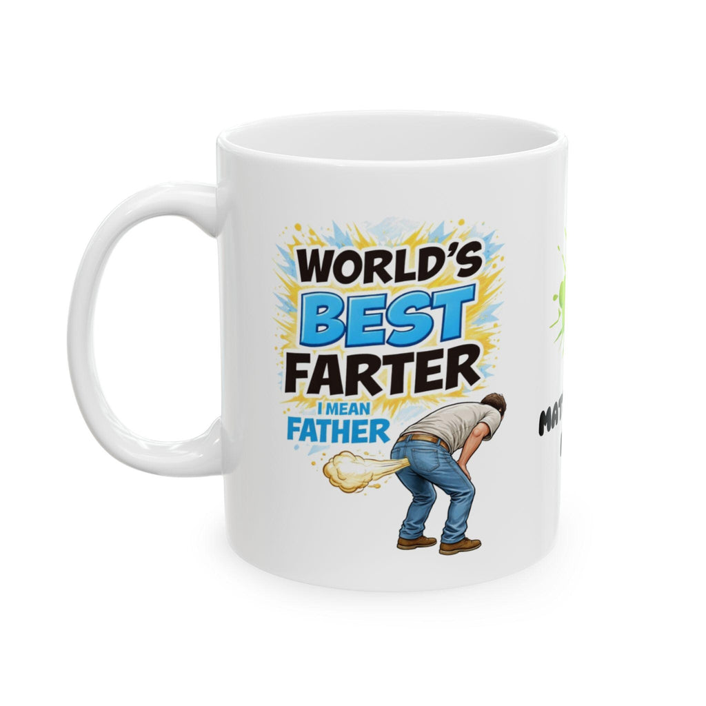 Personalised Father Mug, Funny Farter Dad Gift, Toilet Humor Beverage Cup