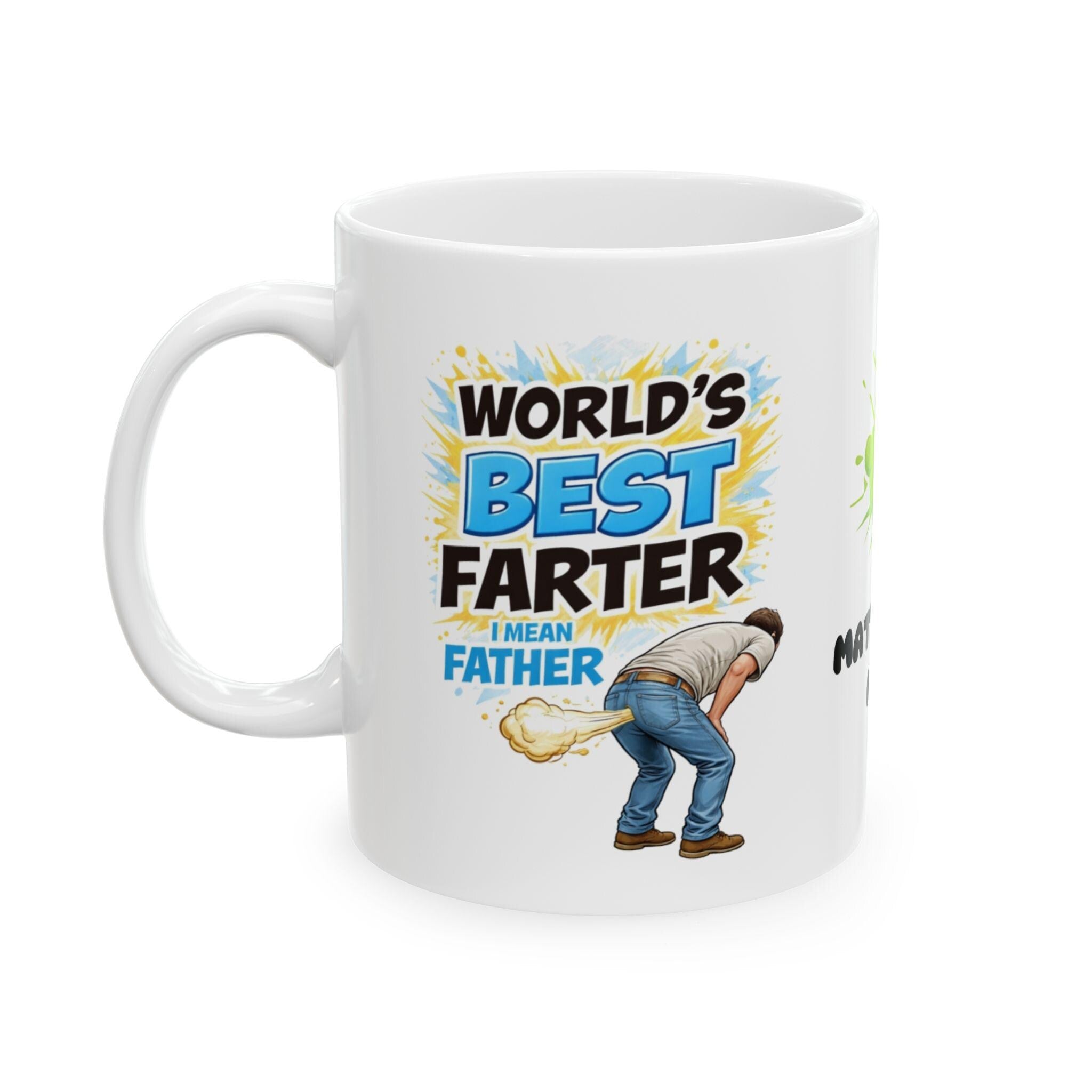 Personalised Father Mug, Funny Farter Dad Gift, Toilet Humor Beverage Cup