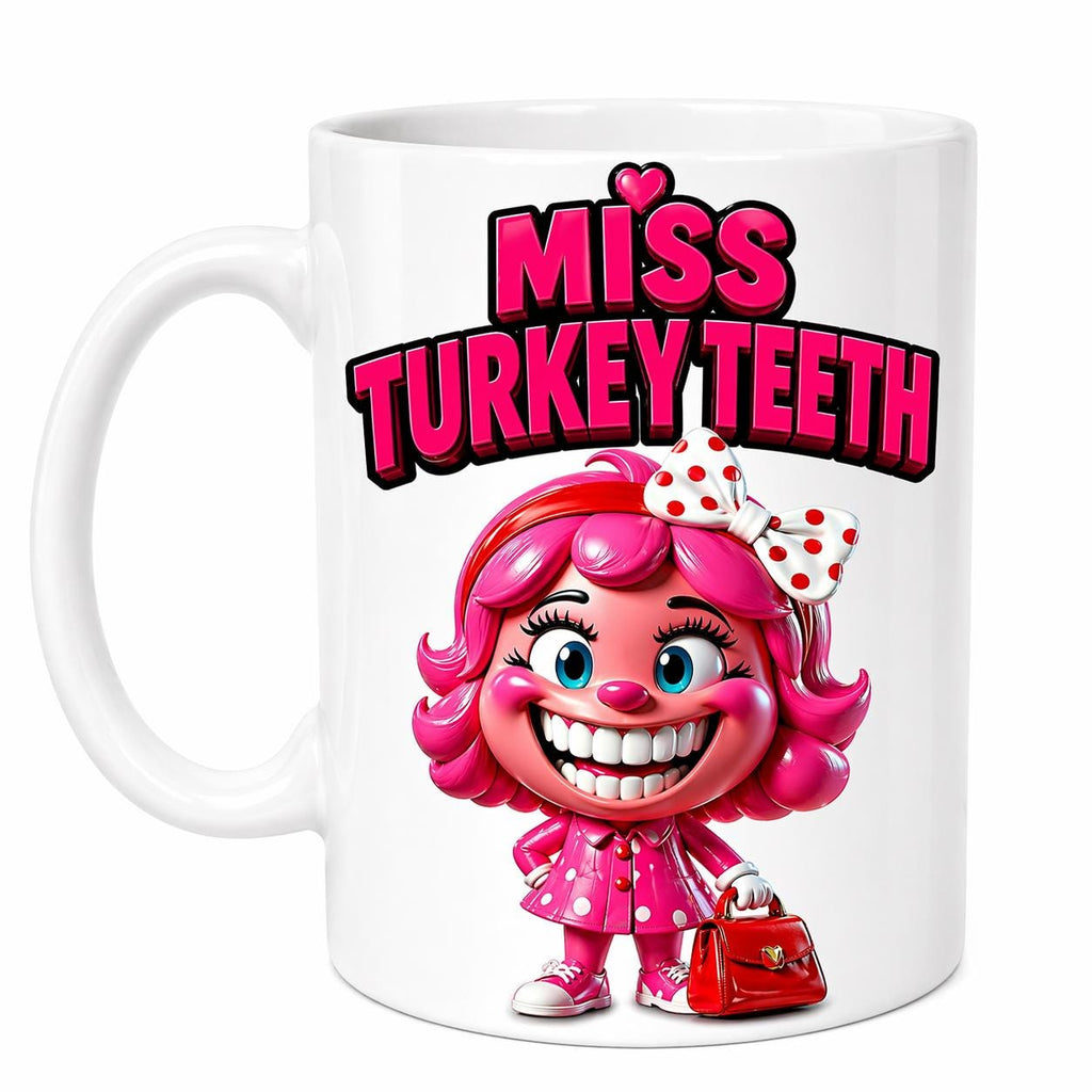 Miss Turkey Teeth Mug: Personalised Novelty Gift