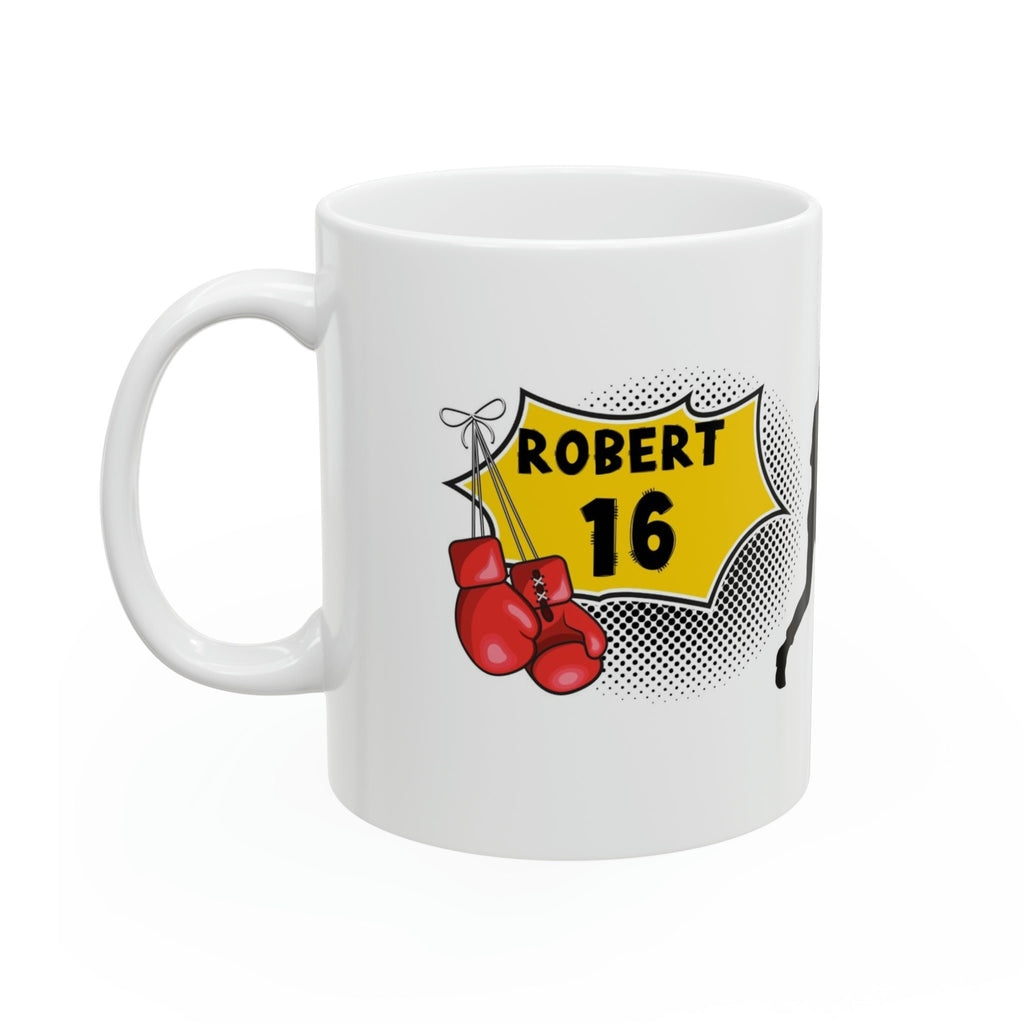 Boxing, Gloves, Cup, Novelty, Gift, Work, Fun, Cup, Ceramic, Coffee, Personalised, Game