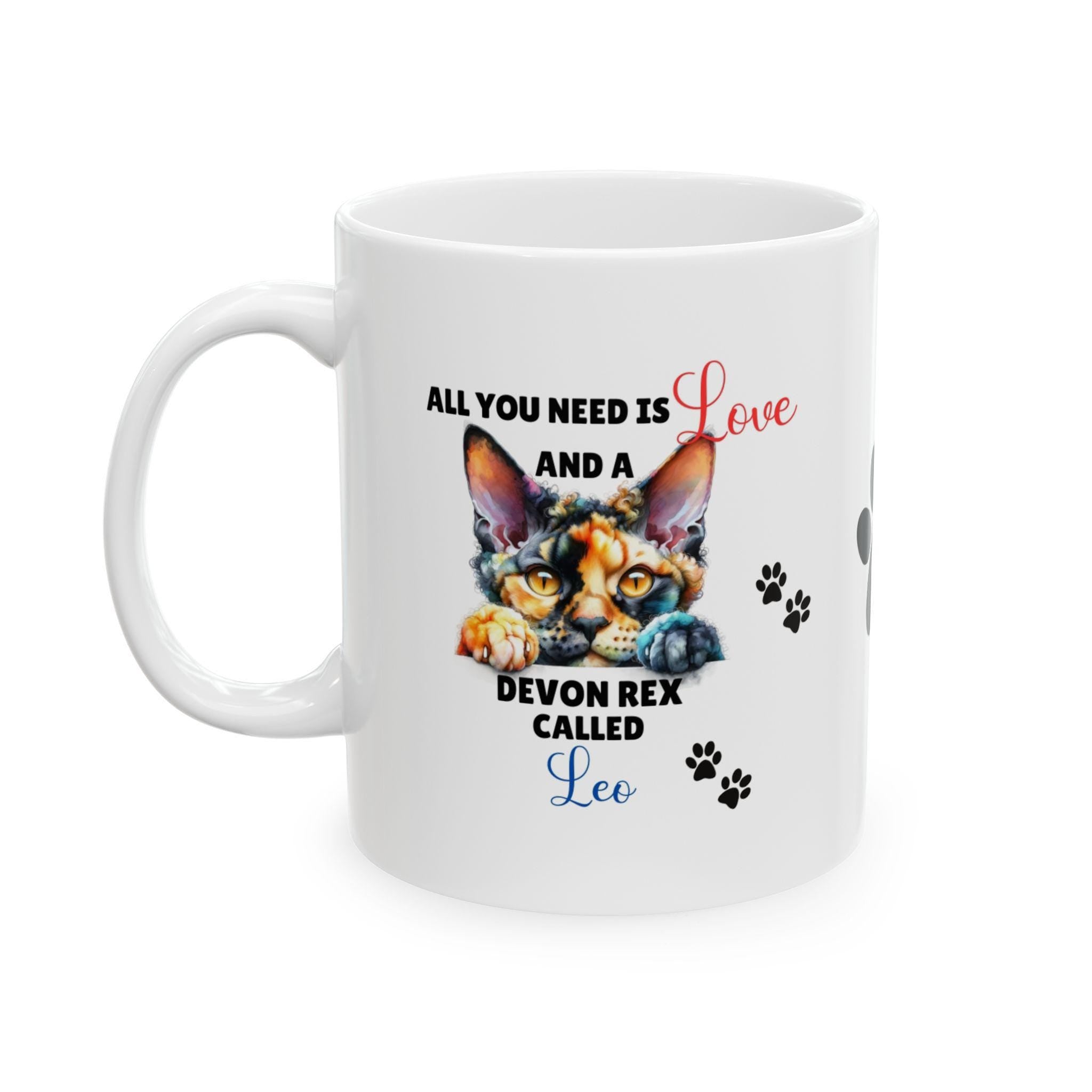 Personalised Devon Rex Cat Mug, Cat Lover Gift