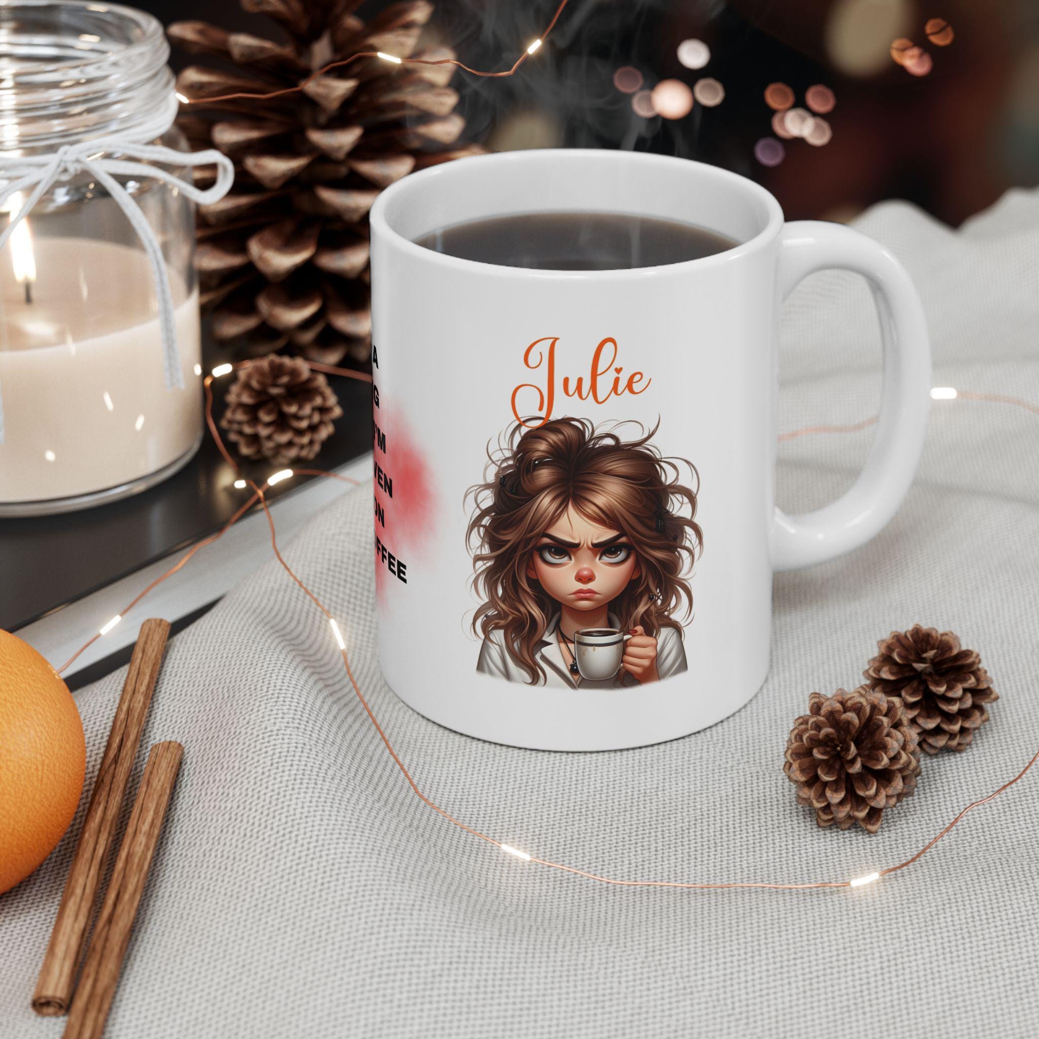Personalised Morning Person Mug, Funny Coffee Gift