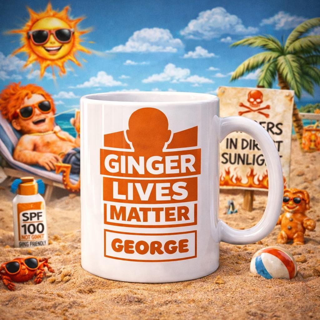 Ginger lives matter mug, Funny, Ginge, Personalised, Gift, Him, Christmas, Fun, Unique, 11oz Ceramic