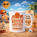 Ginger lives matter mug, Funny, Ginge, Personalised, Gift, Him, Christmas, Fun, Unique, 11oz Ceramic