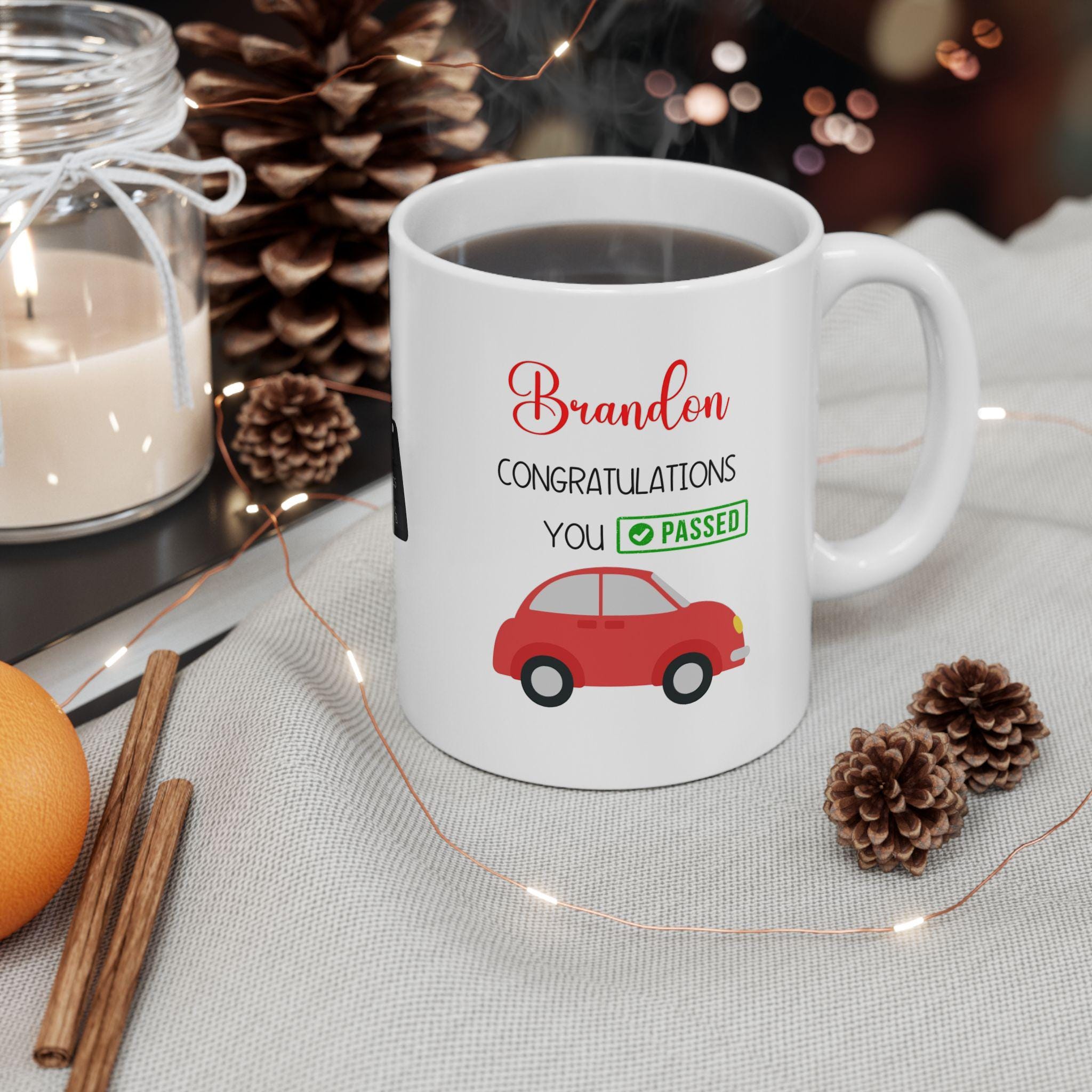 Passed driving test mug, gift, xmas, birthday, New driver, fun, car, personalised
