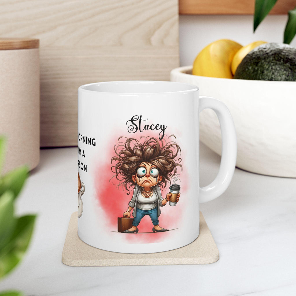 Personalised Coffee Mug, Funny Morning Person Gift