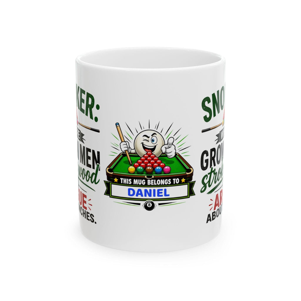Personalised funny snooker mug, banter, sport, balls, snooker table, 11oz