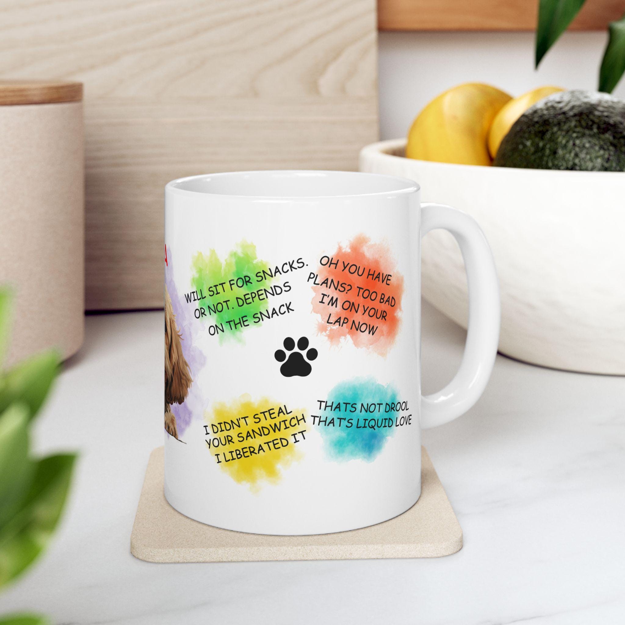 Cockapoo personalised funny dog quote Mug, Dog Lover Gift