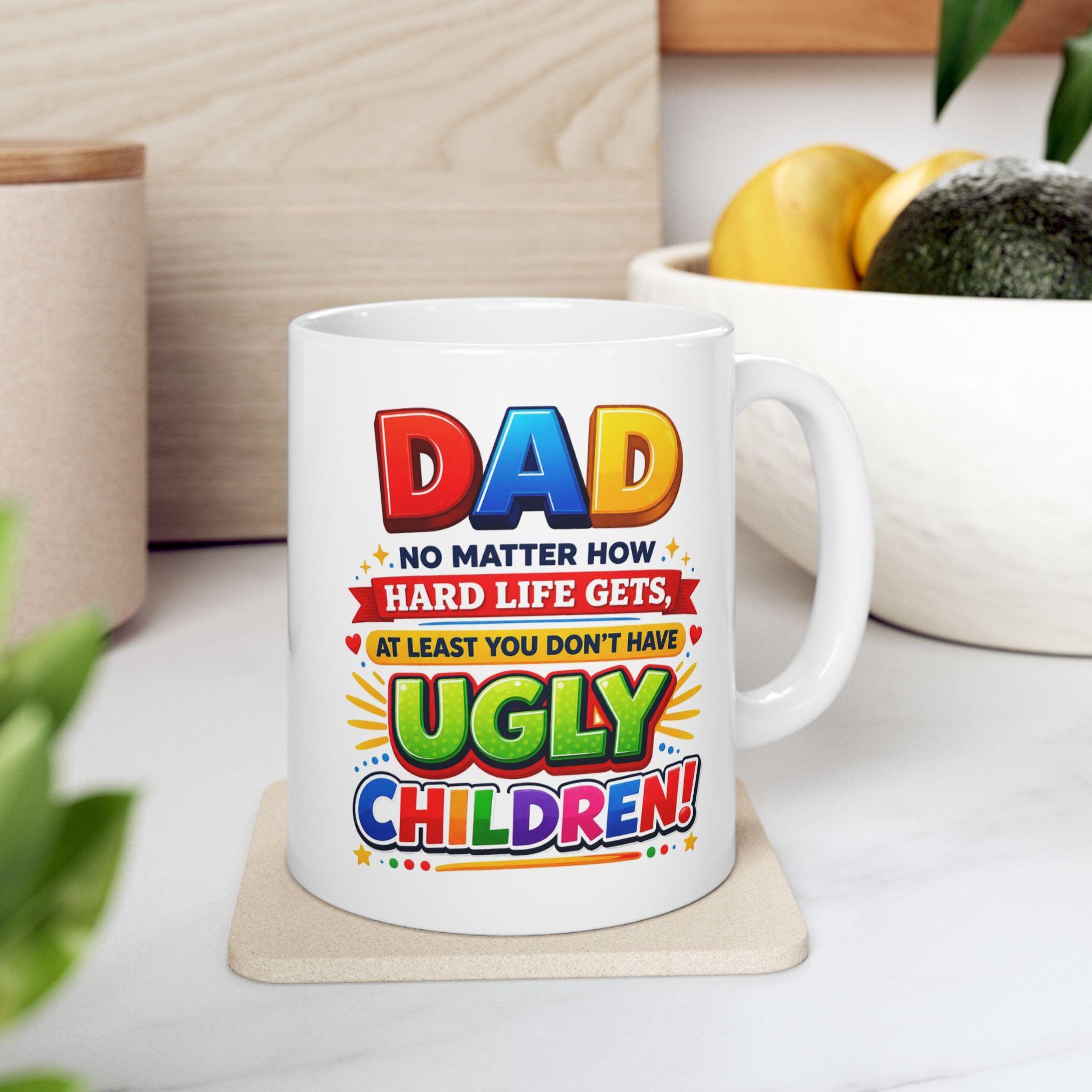 Funny Dad Fathers Day Mug, Joke, Humour, 11oz Ceramic