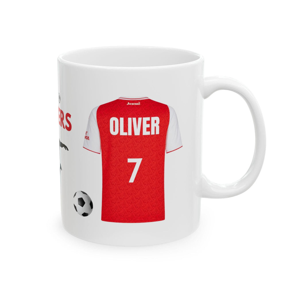 Arsenal Themed Mug, THE GUNNERS! Personalised, Him, Her, Football, Gift, Coffee, Tea, Birthday, cup