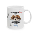 Personalised Cavalier King Charles Spaniel Mug: Dog Lover Gift, 11oz Ceramic Coffee Cup Drinkware
