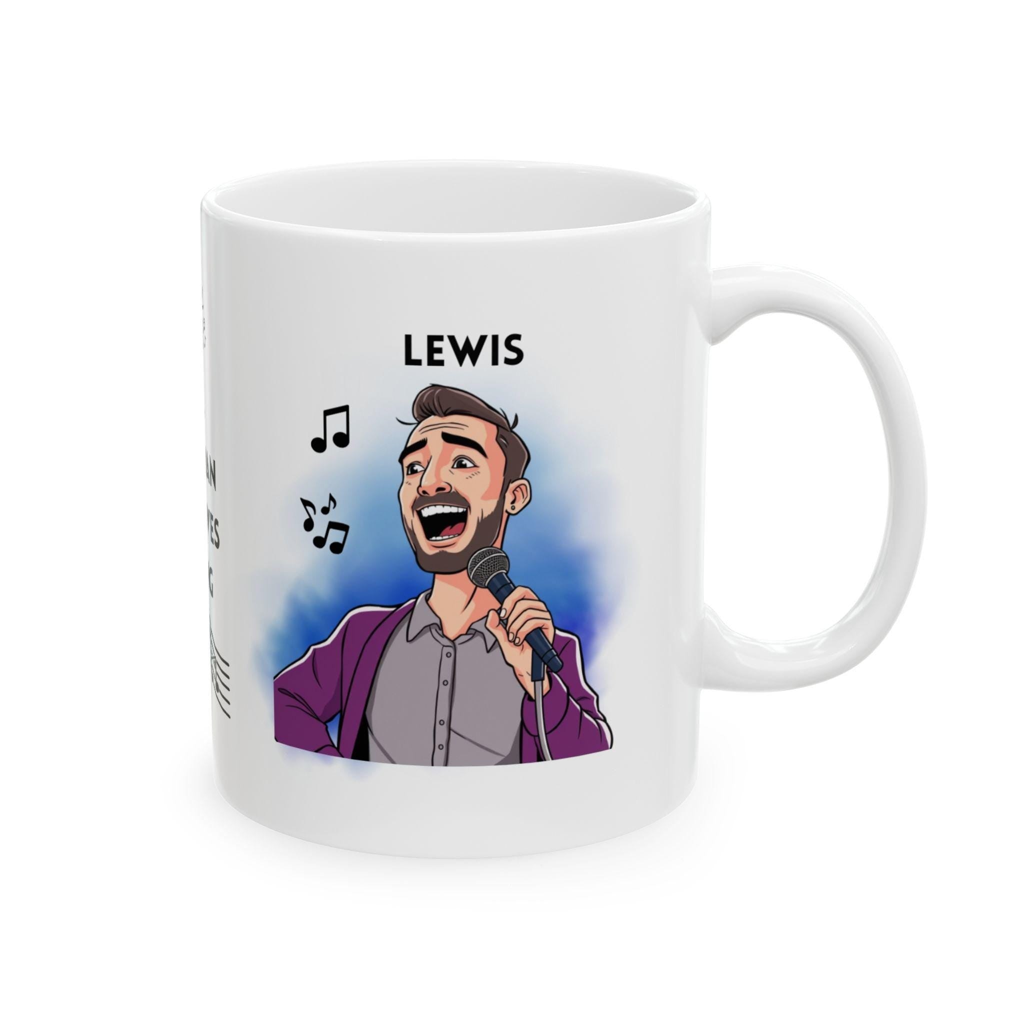 Personalised Singing Mug, Custom Singer Gift