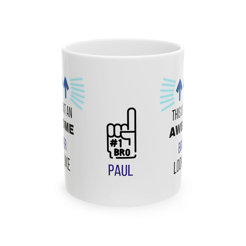 This is what an awesome Brother looks like, Novelty, Gift, Work, Fun, Cup, Ceramic, Coffee, Personalised