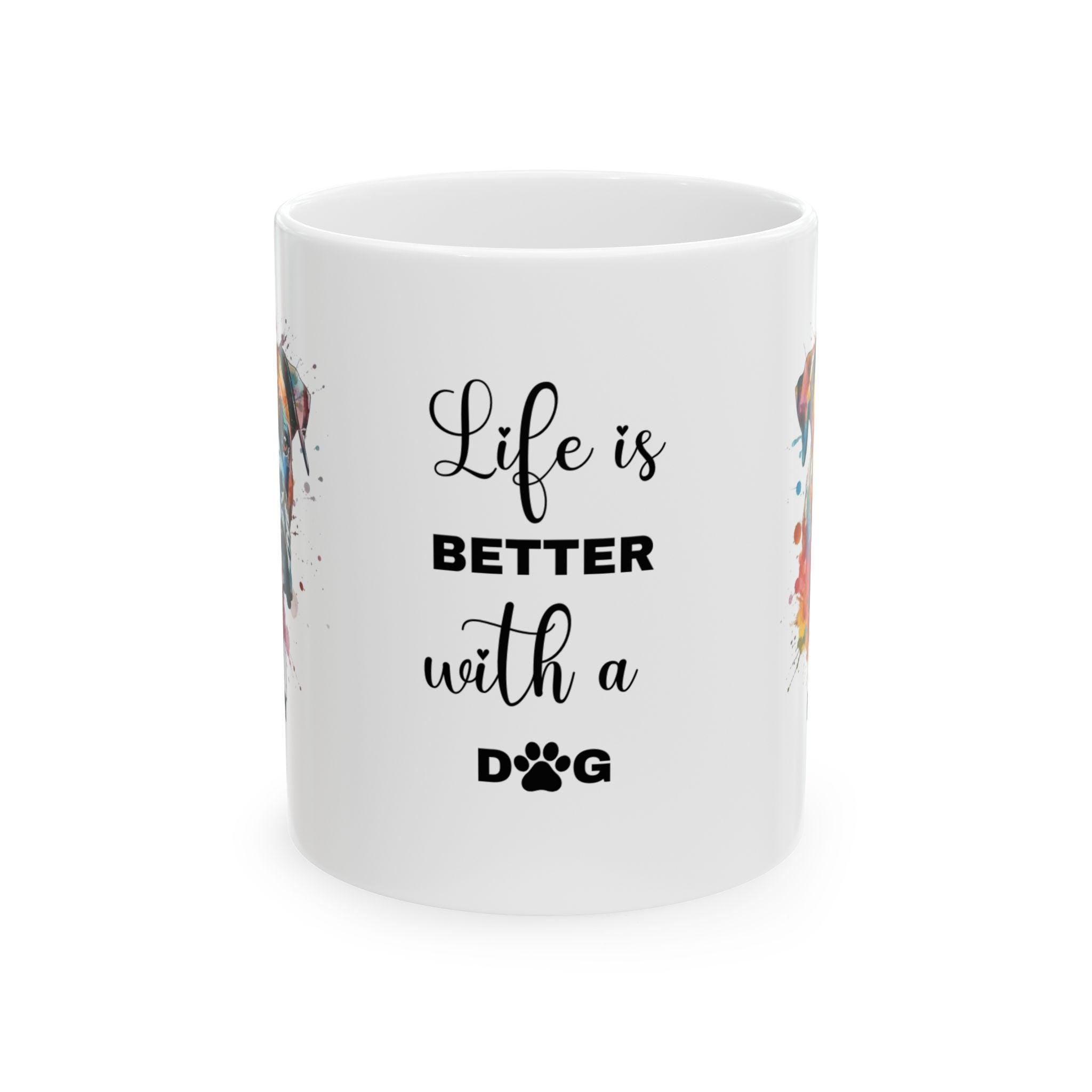 Personalised Boxer Dog Mug: Watercolor Pet Portrait Gift
