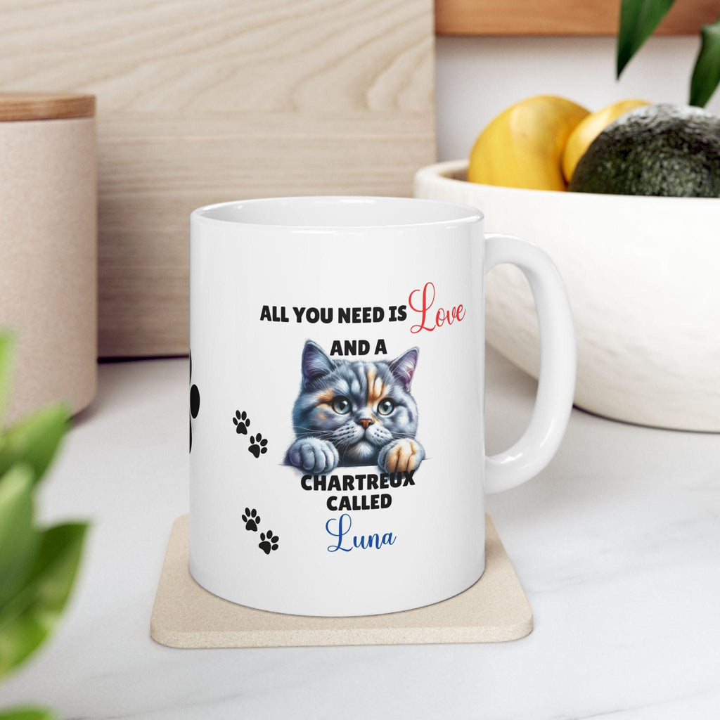 Personalised Chartreux Cat Mug, Cat Lover Gift