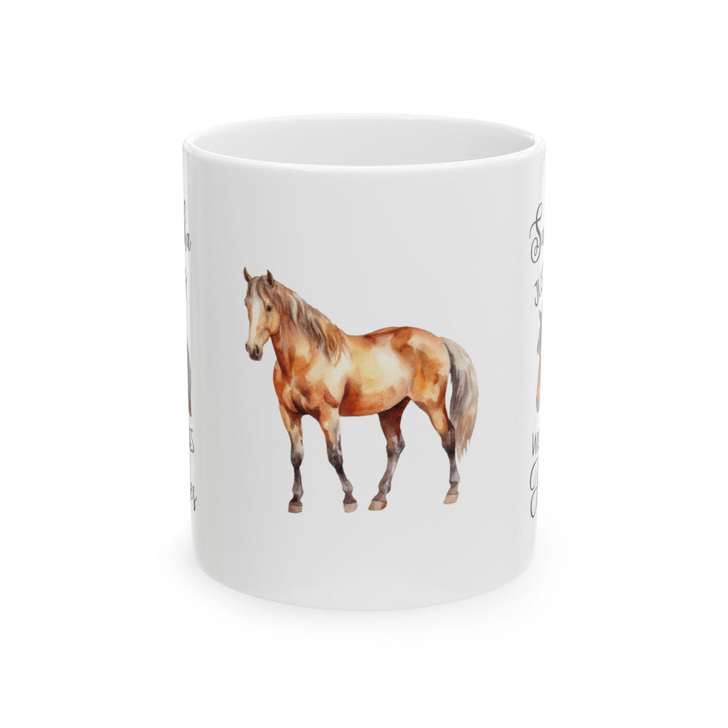 Personalised Horse Mug: Ceramic Coffee Cup, Horse Lover Gift