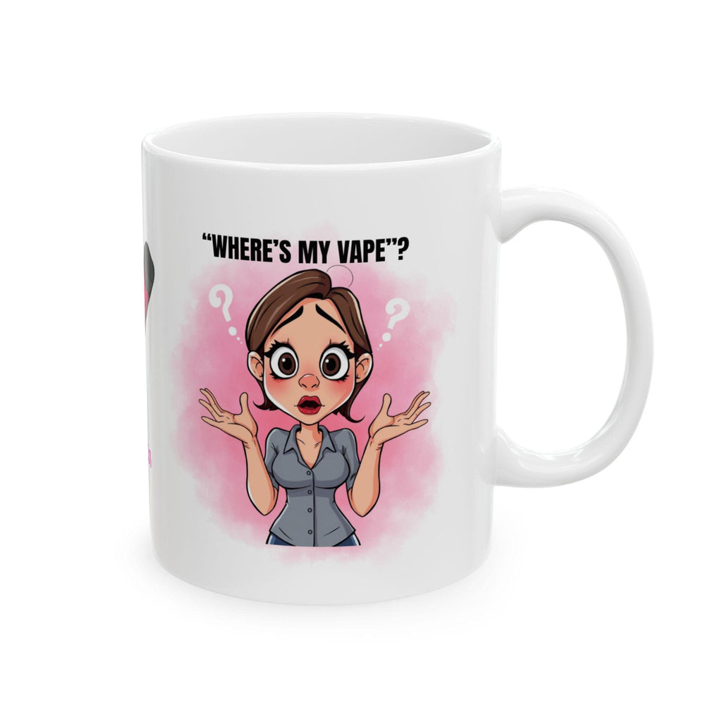 Personalised Where's My Vape Mug: Novelty Gift, her, fun.