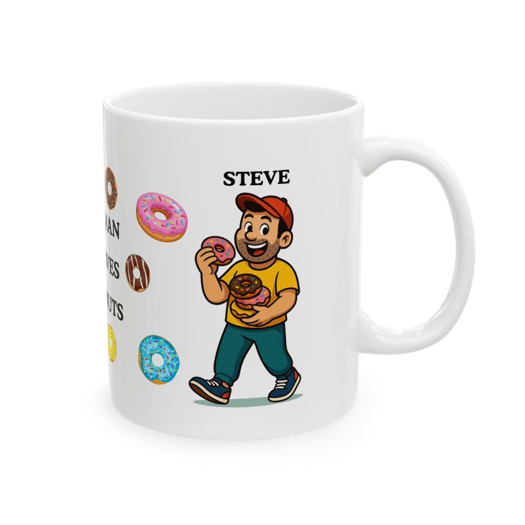 Personalised Doughnut Lover Mug, Fun Gift
