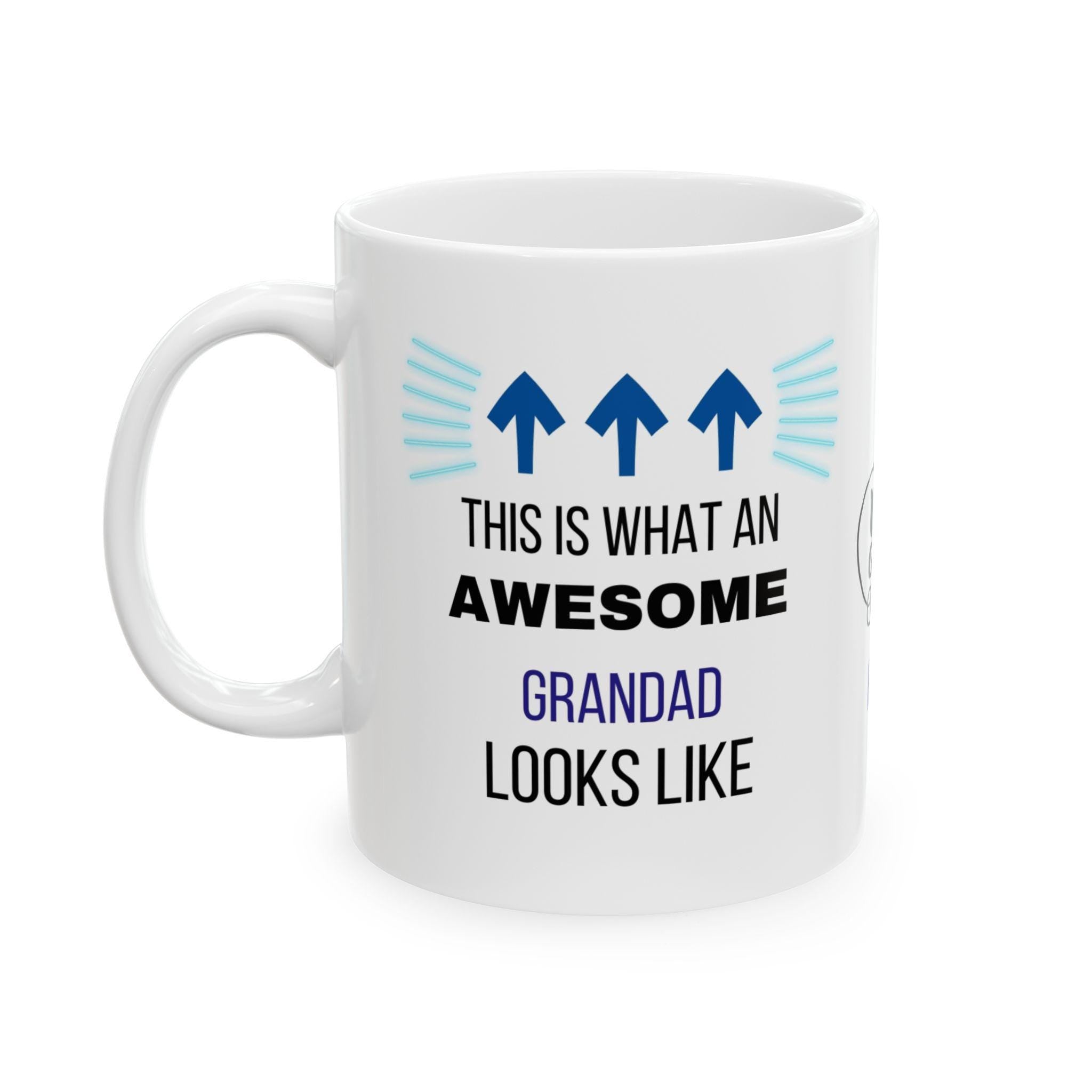 Awesome Grandad Coffee Mug, Novelty Ceramic Cup, Personalized Gift