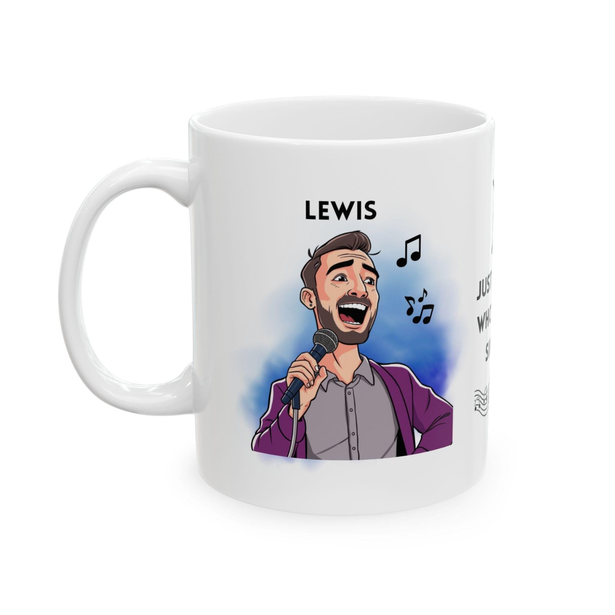 Personalised Singing Mug, Custom Singer Gift
