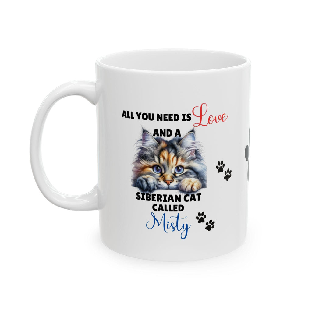 Personalided Siberian Cat Mug, Cat Lover Gift