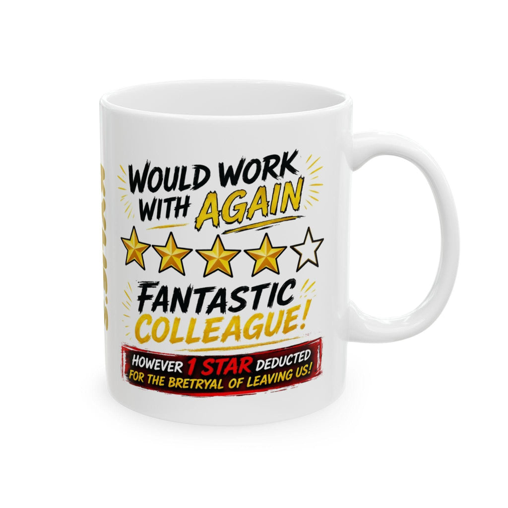 Personalised Would Work With Again Funny Farewell Mug, Leaver, Workplace, Retired, Office, 11oz Ceramic