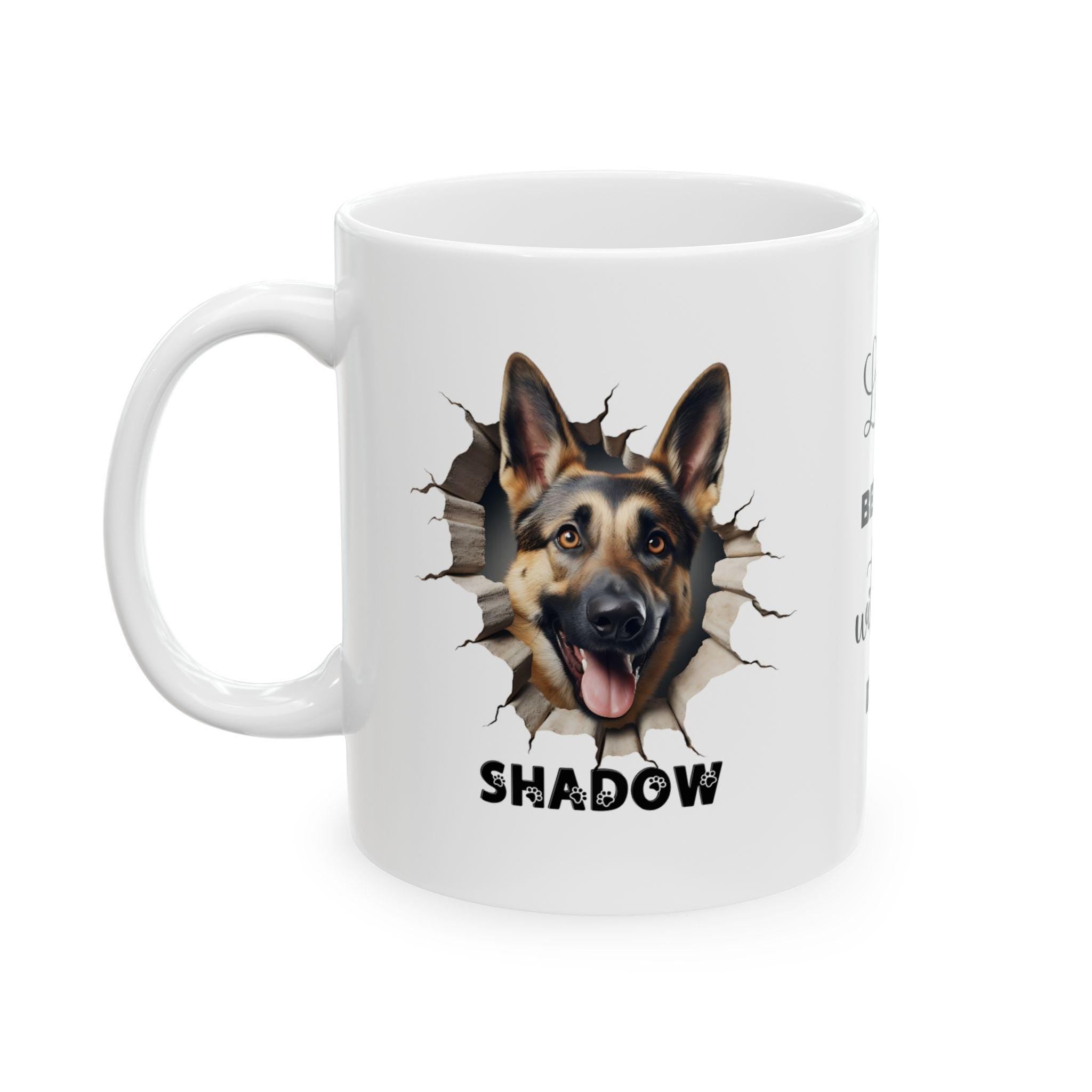 Personalised German Shepherd Mug: 3D Effect Dog Lover Gift