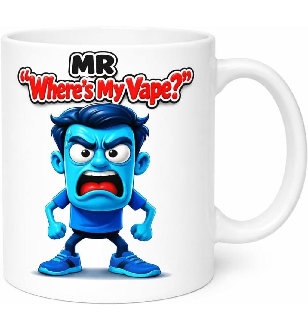 Mr Where's My Vape Mug, Personalised Funny Gift