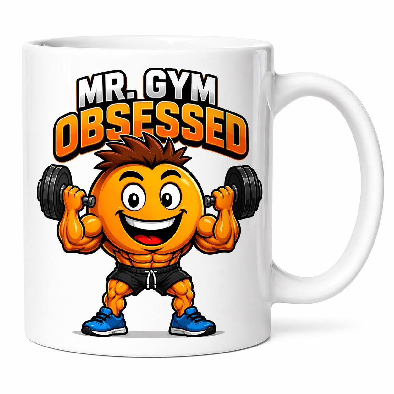 Mr Obsessed With The Gym Funny Mug, Workout, Him, He, Muscles, 11oz Ceramic Cup