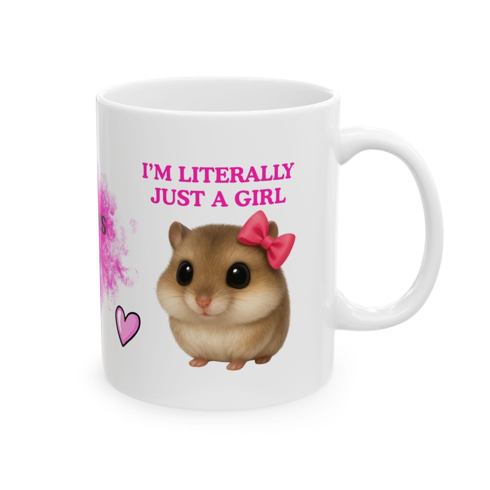 Hamster Girl Mug, Personalised Funny Gift