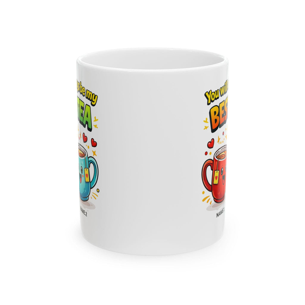 Personalised Bestie Tea Mug: Funny Friendship Gift, Ceramic Coffee Cup, Best Friends, 11oz