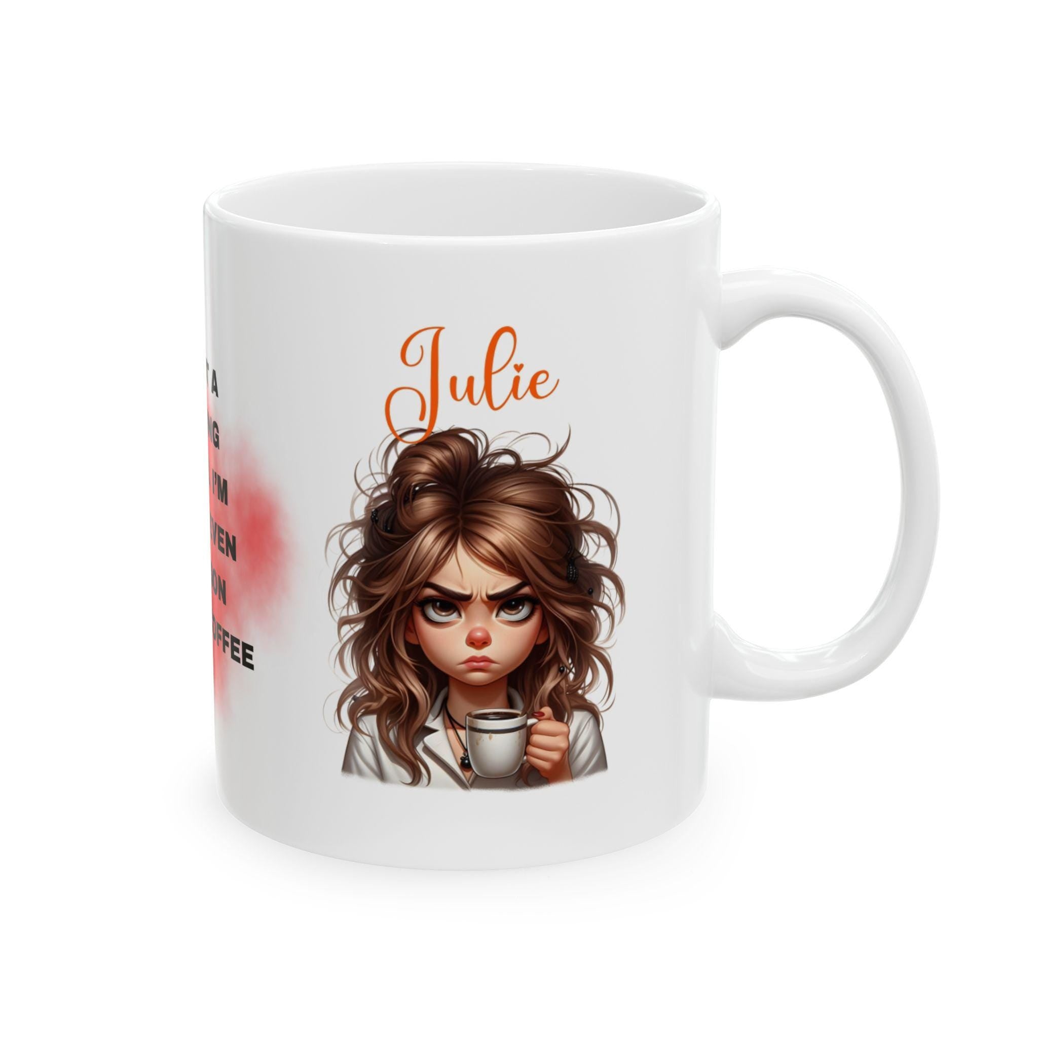 Personalised Morning Person Mug, Funny Coffee Gift