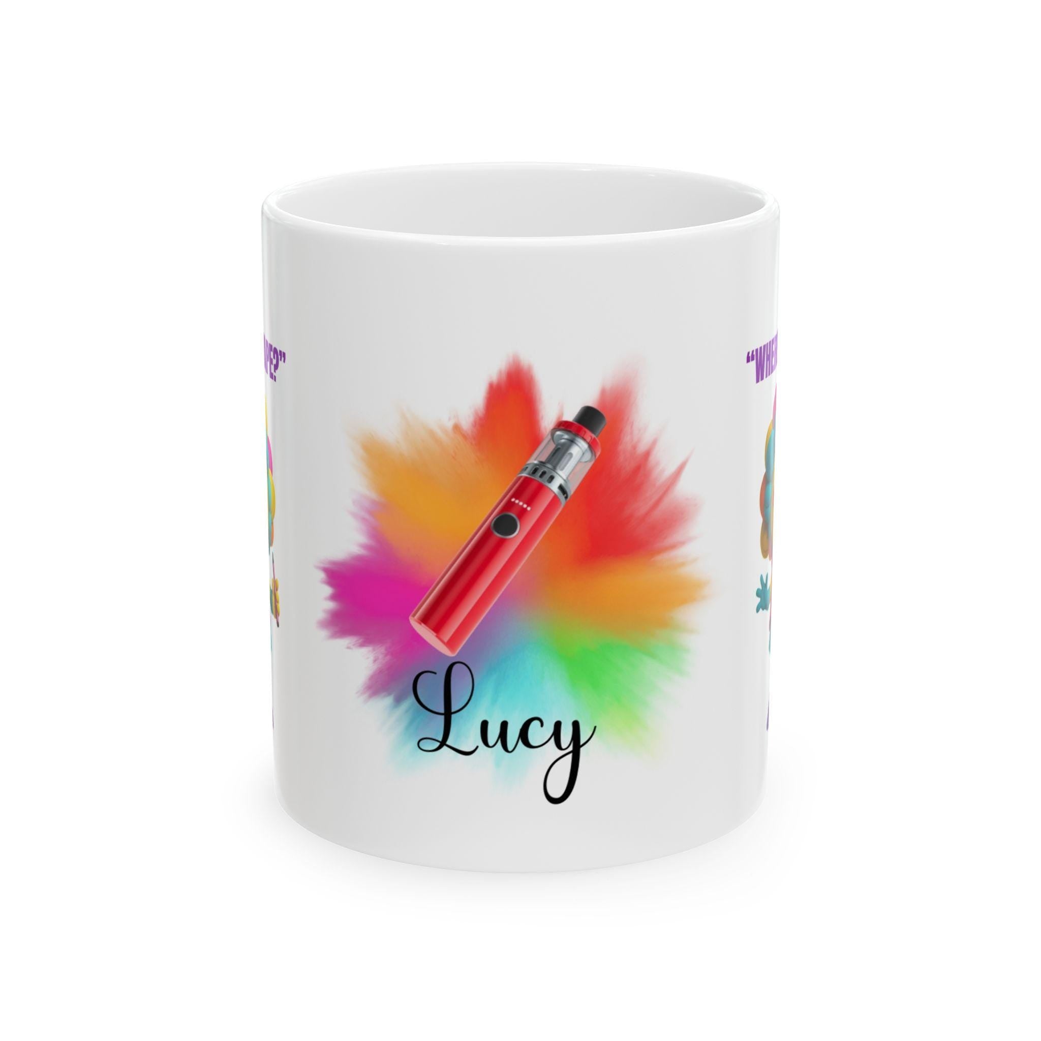Personalised 'Miss Where's My Vape' Mug: Novelty Gift